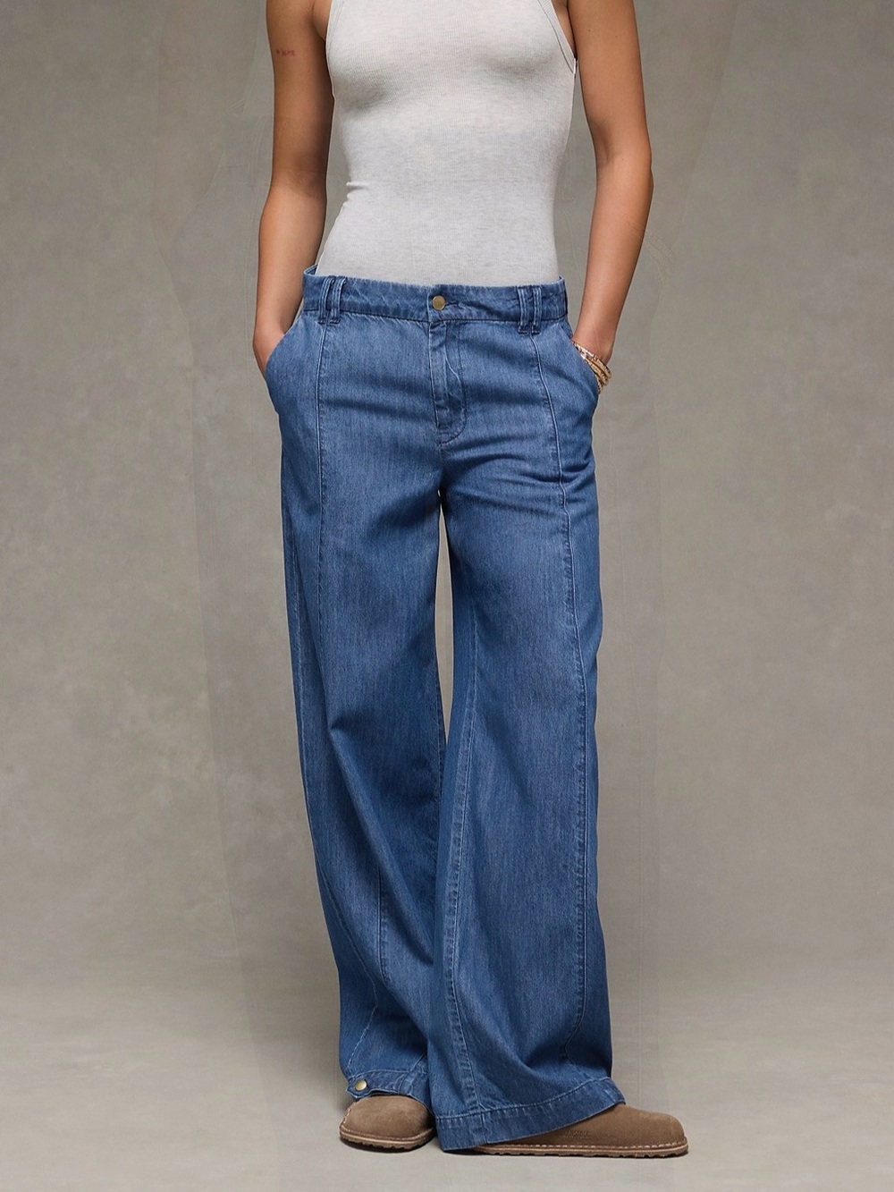 American Eagle Outfitters Convertible Wide Leg Trouser Sz 12 S